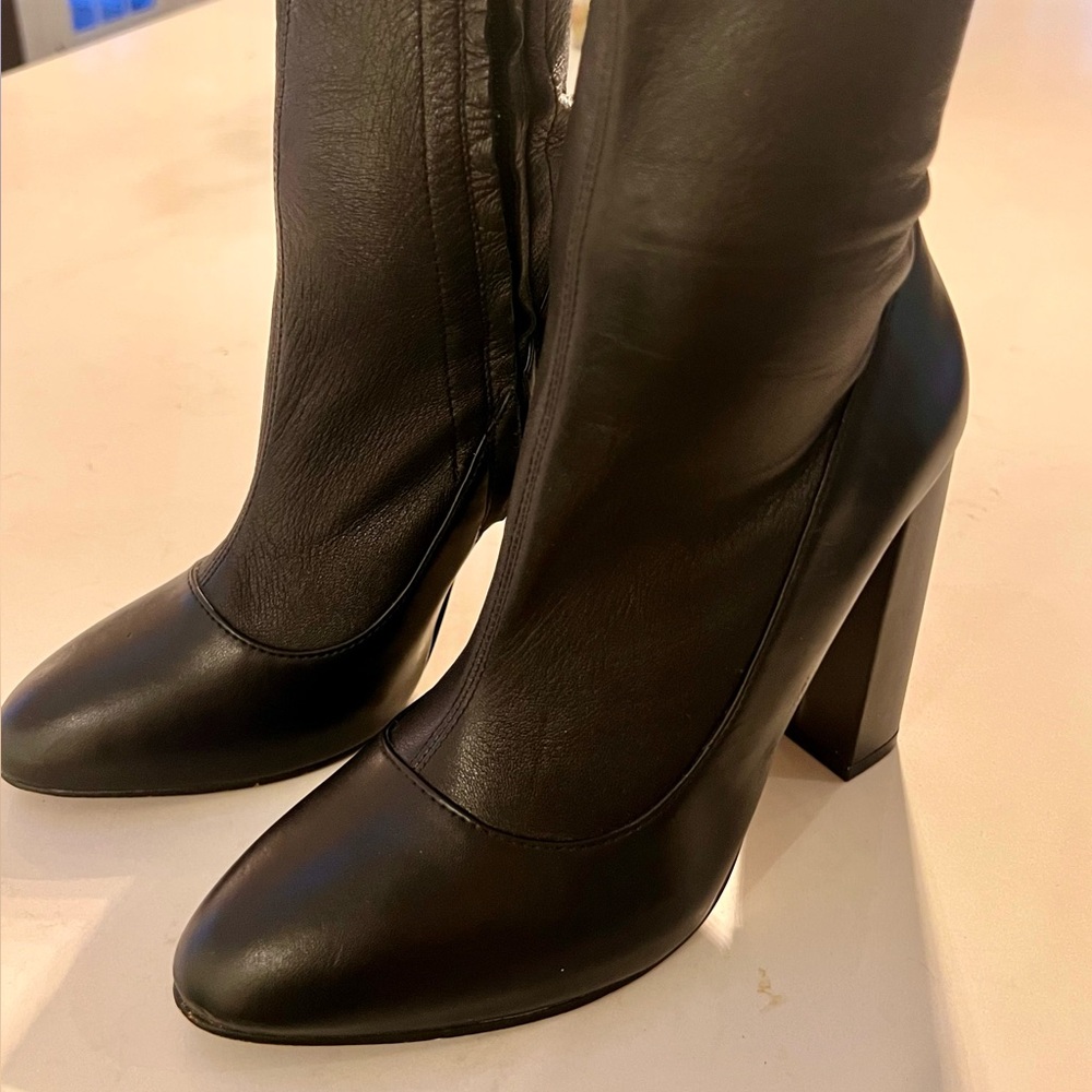 Zara Black Heeled Boots